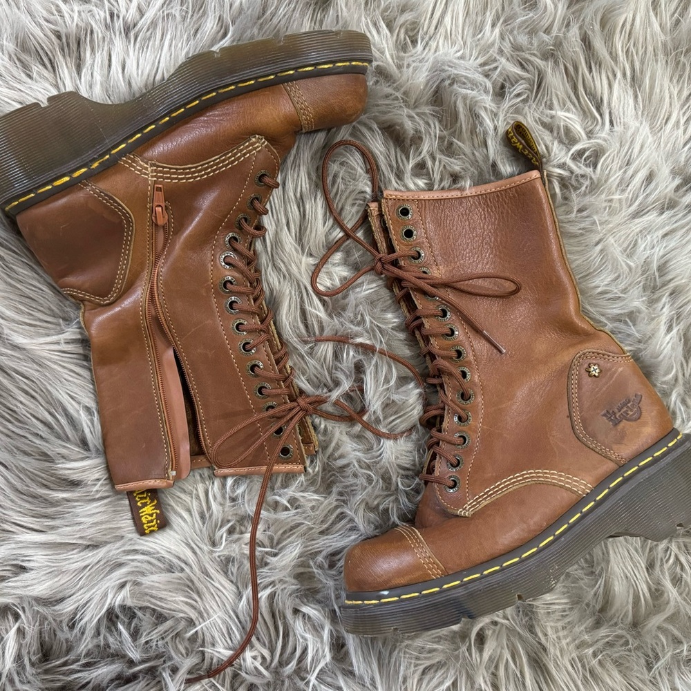 Dr. Martens Miranda Brown Leather Boots